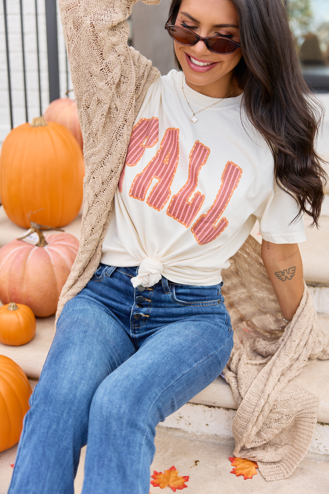 Fall Stripe Ivory Comfort Colors Graphic Tee