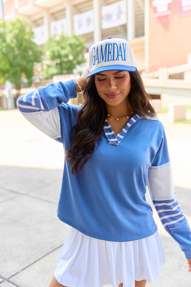 It's Gameday Royal Blue Embroidered Trucker Hat