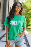 Head In The Game Green Comfort Colors Graphic Tee