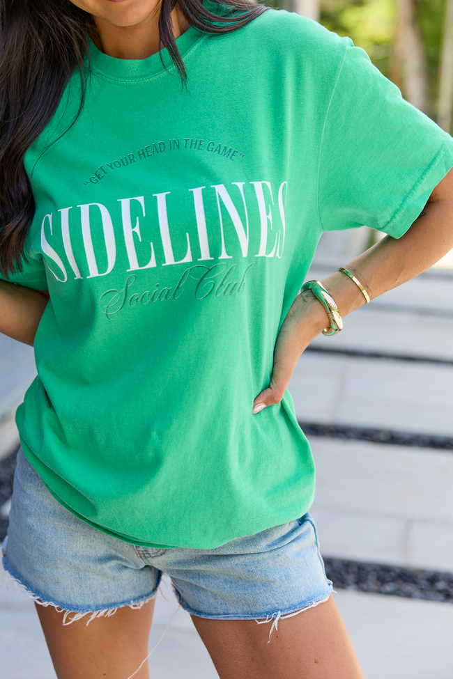 Head In The Game Green Comfort Colors Graphic Tee